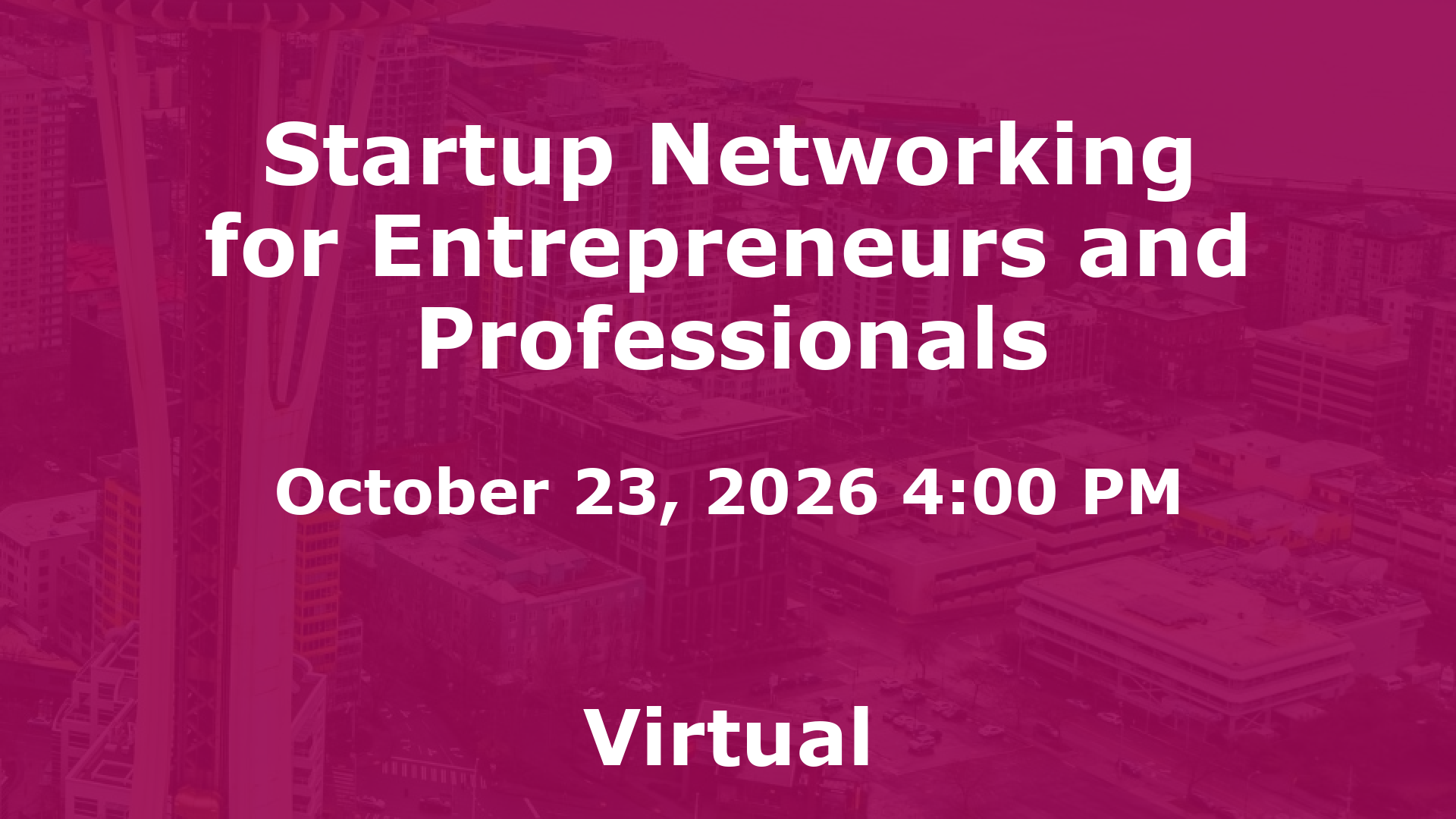 Startup Networking for Entrepreneurs and Professionals event image